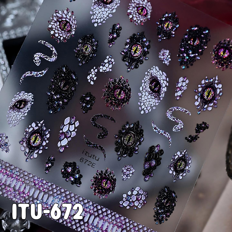 itu-671-673 mystical demon eye nail stickers
