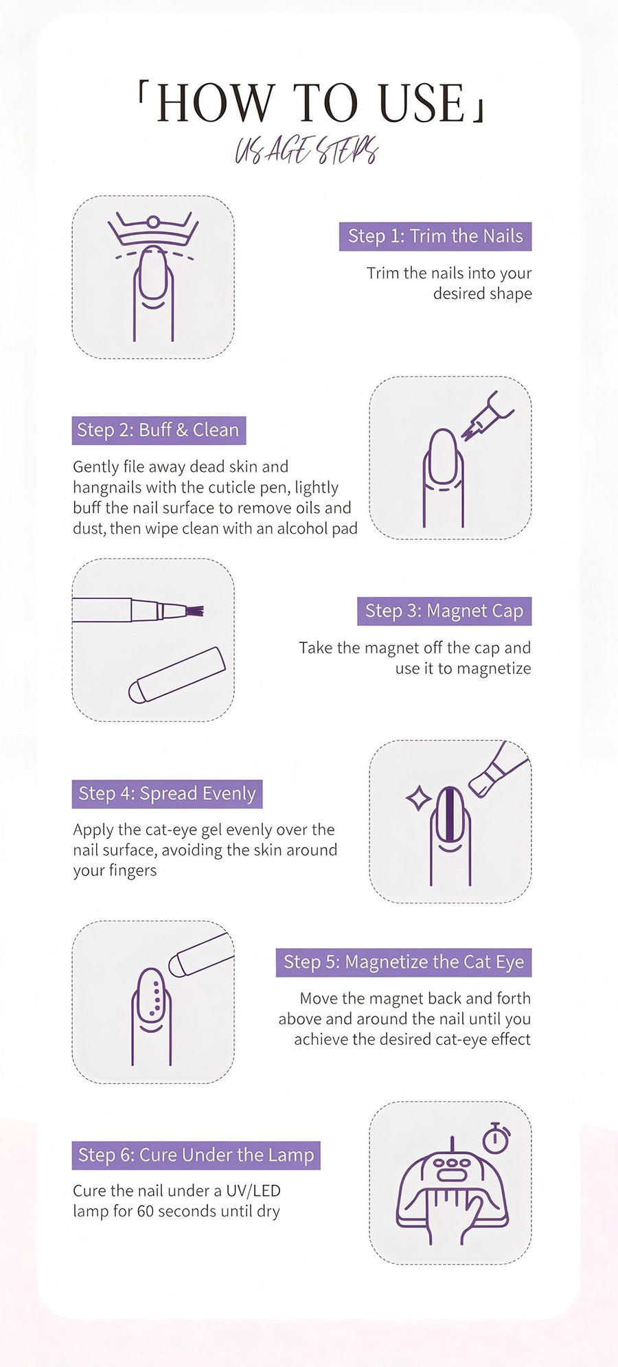 rnug-125 portable 7-in-1 cat eye nail pen