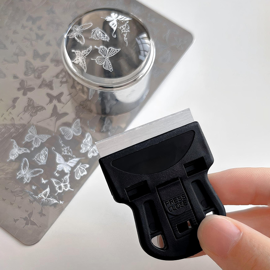 rnme-68 replacement blade for nail stamping plate metal scraper (compatible with rnme-67)