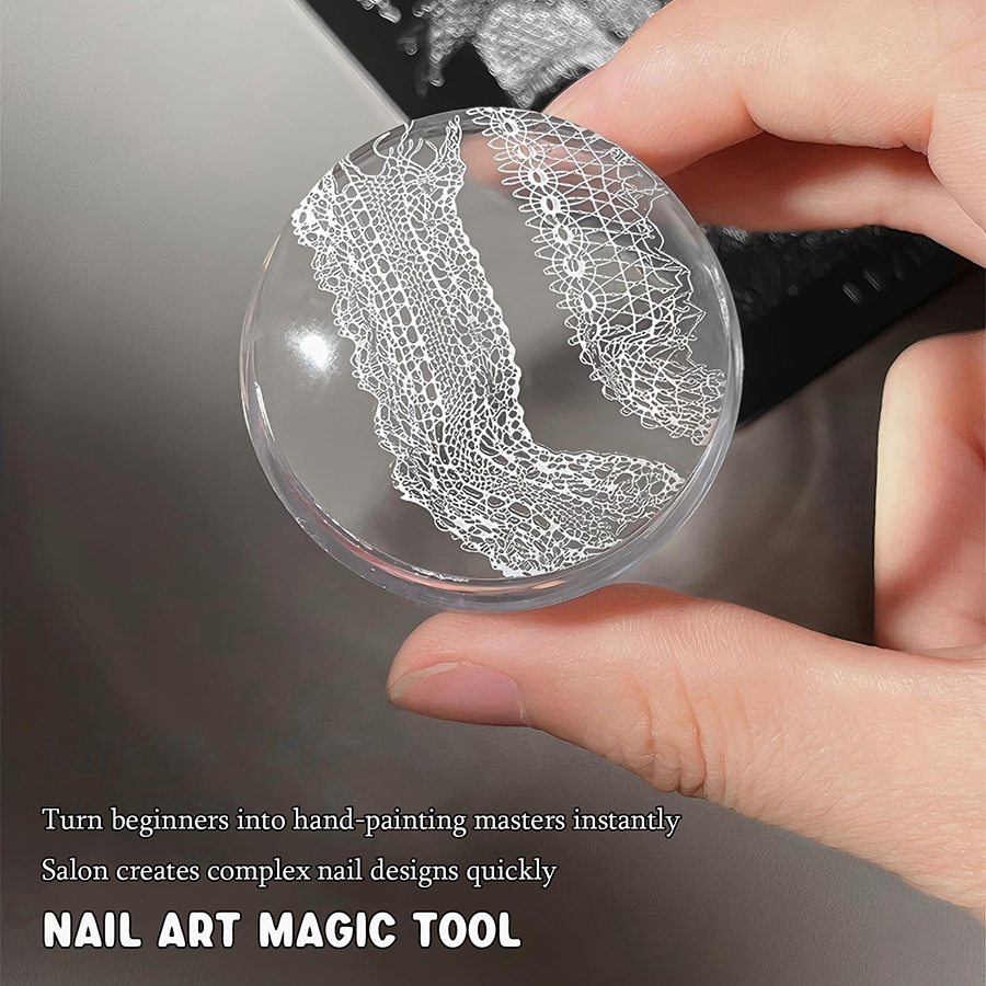 rnme-69 lace ribbon nail stamping plate