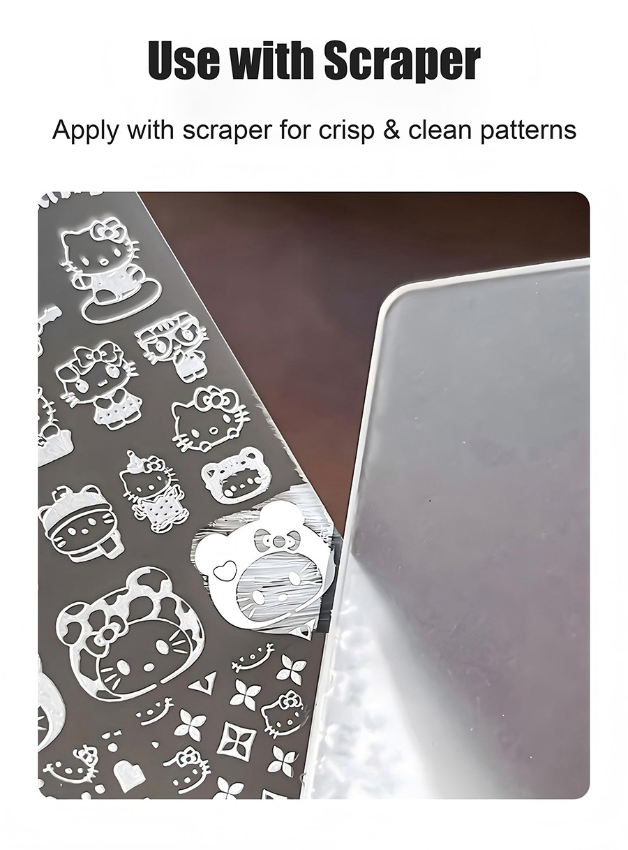 rnme-69 lace ribbon nail stamping plate