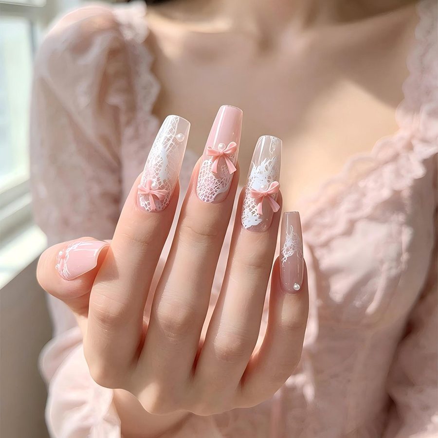 rnme-69 lace ribbon nail stamping plate
