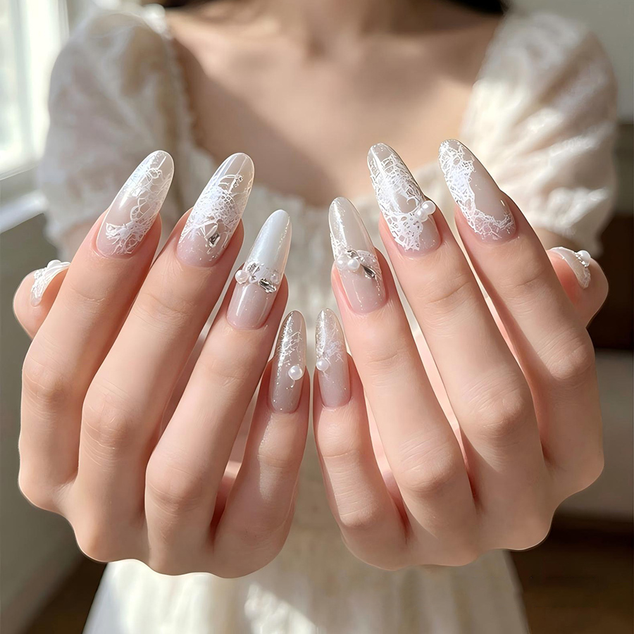 rnme-69 lace ribbon nail stamping plate