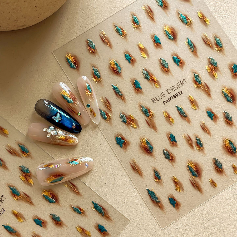 yt8922/9342/9342 marble texture nail stickers