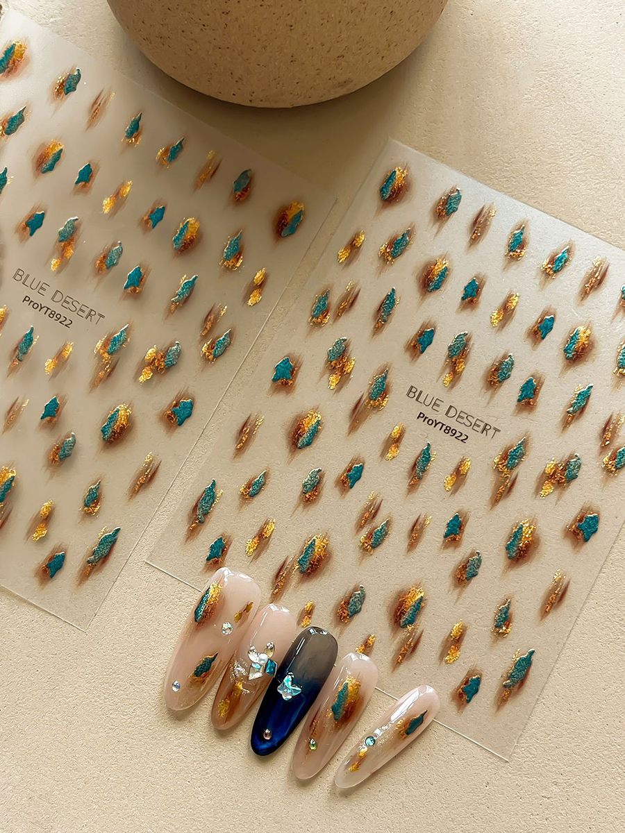 yt8922/9342/9342 marble texture nail stickers