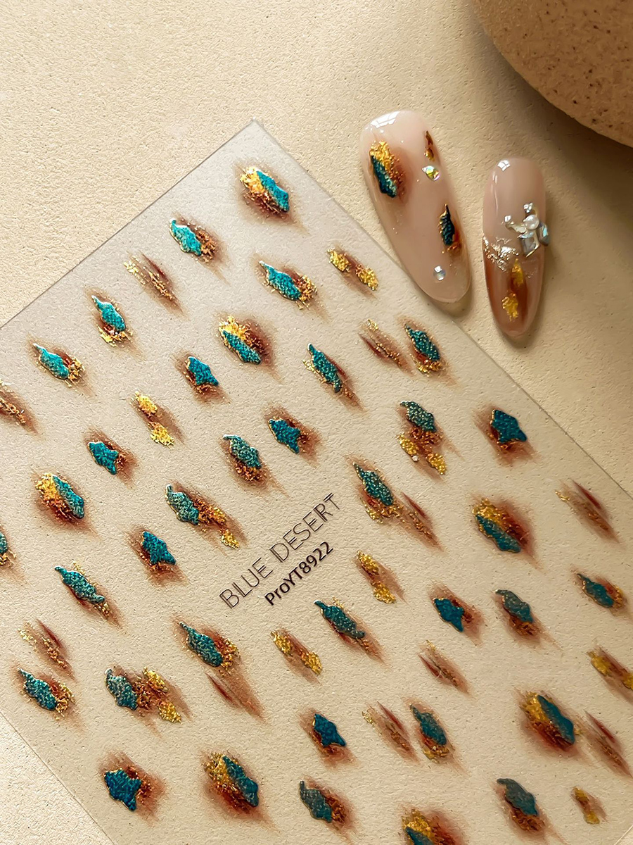 yt8922/9342/9342 marble texture nail stickers