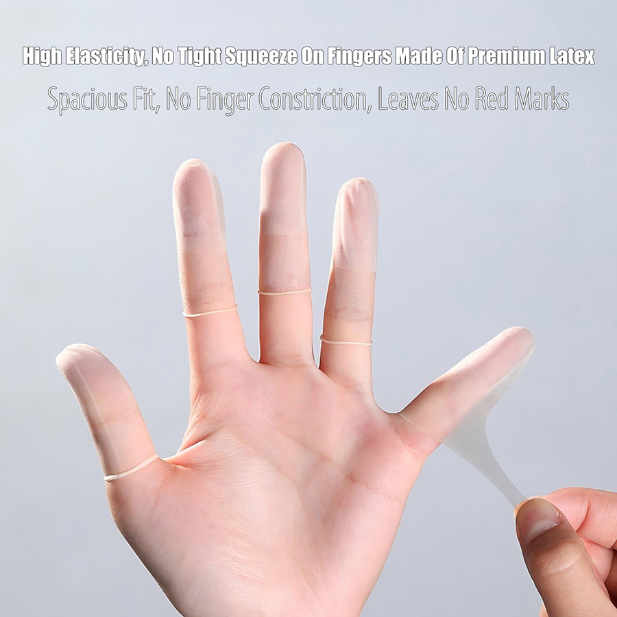 rnt-861 ultra-thin wear-resistant anti-slip disposable finger cots for nail art (100pcs)