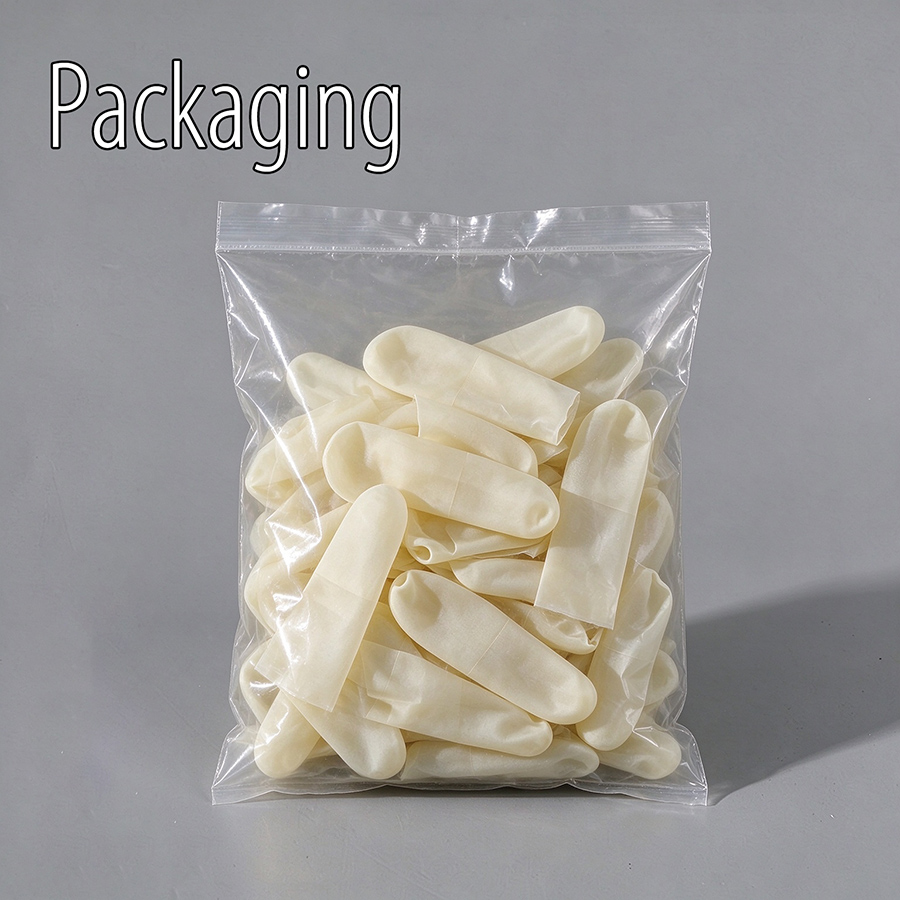 rnt-861 ultra-thin wear-resistant anti-slip disposable finger cots for nail art (100pcs)