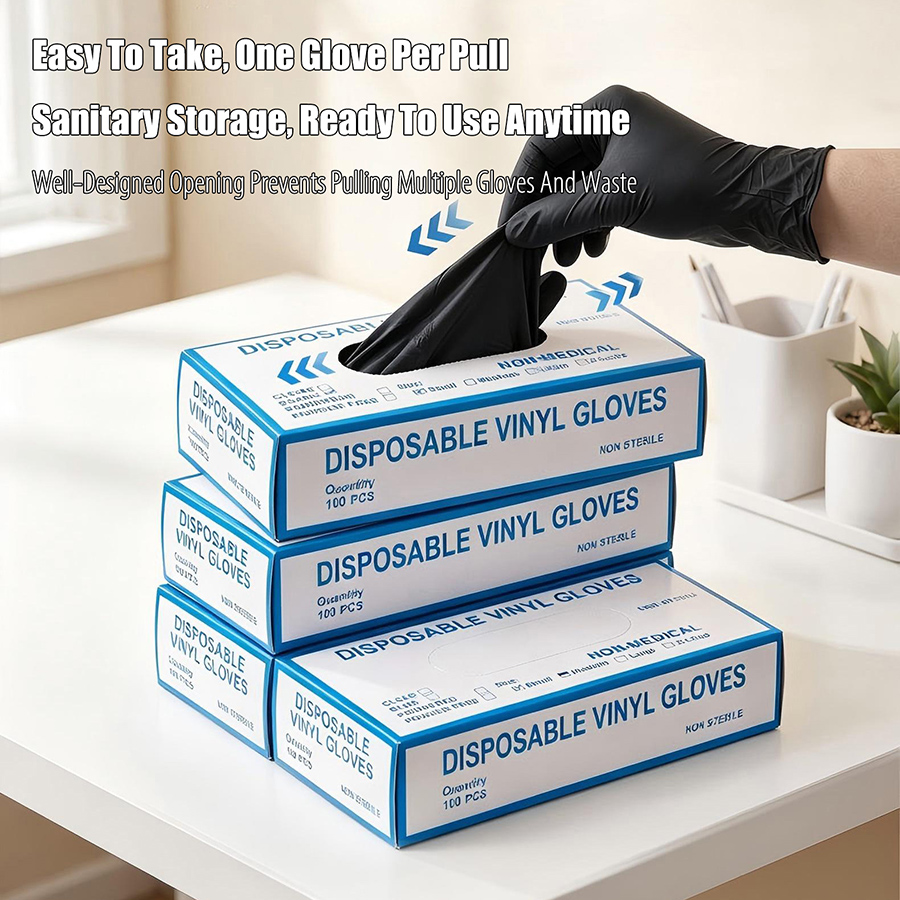 rnt-861 composite nitrile disposable black gloves
