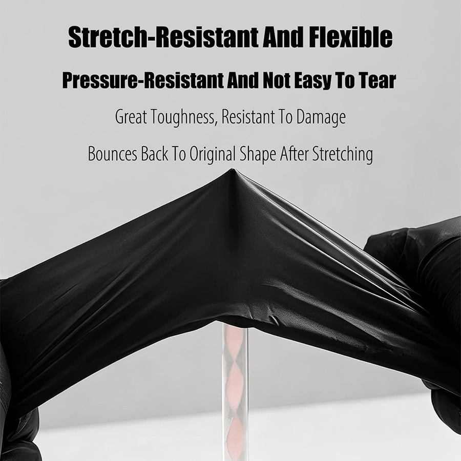 rnt-861 composite nitrile disposable black gloves