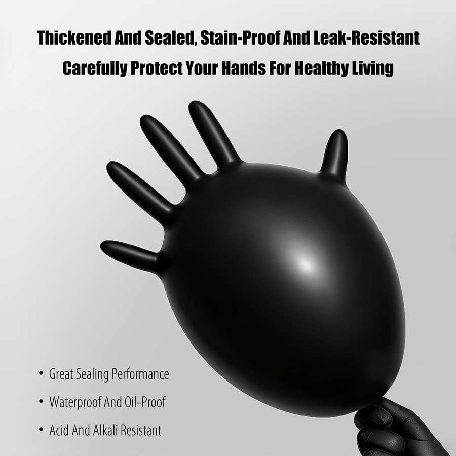 rnt-861 composite nitrile disposable black gloves