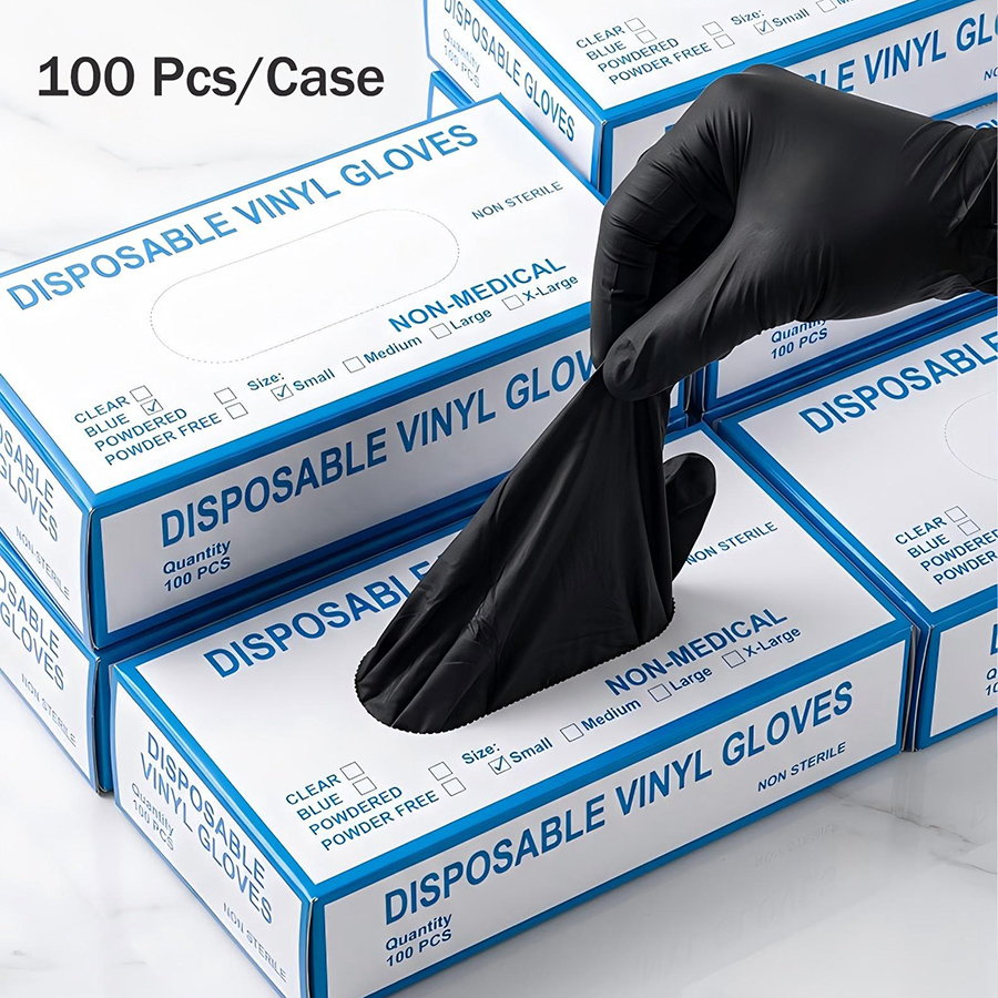 rnt-861 composite nitrile disposable black gloves