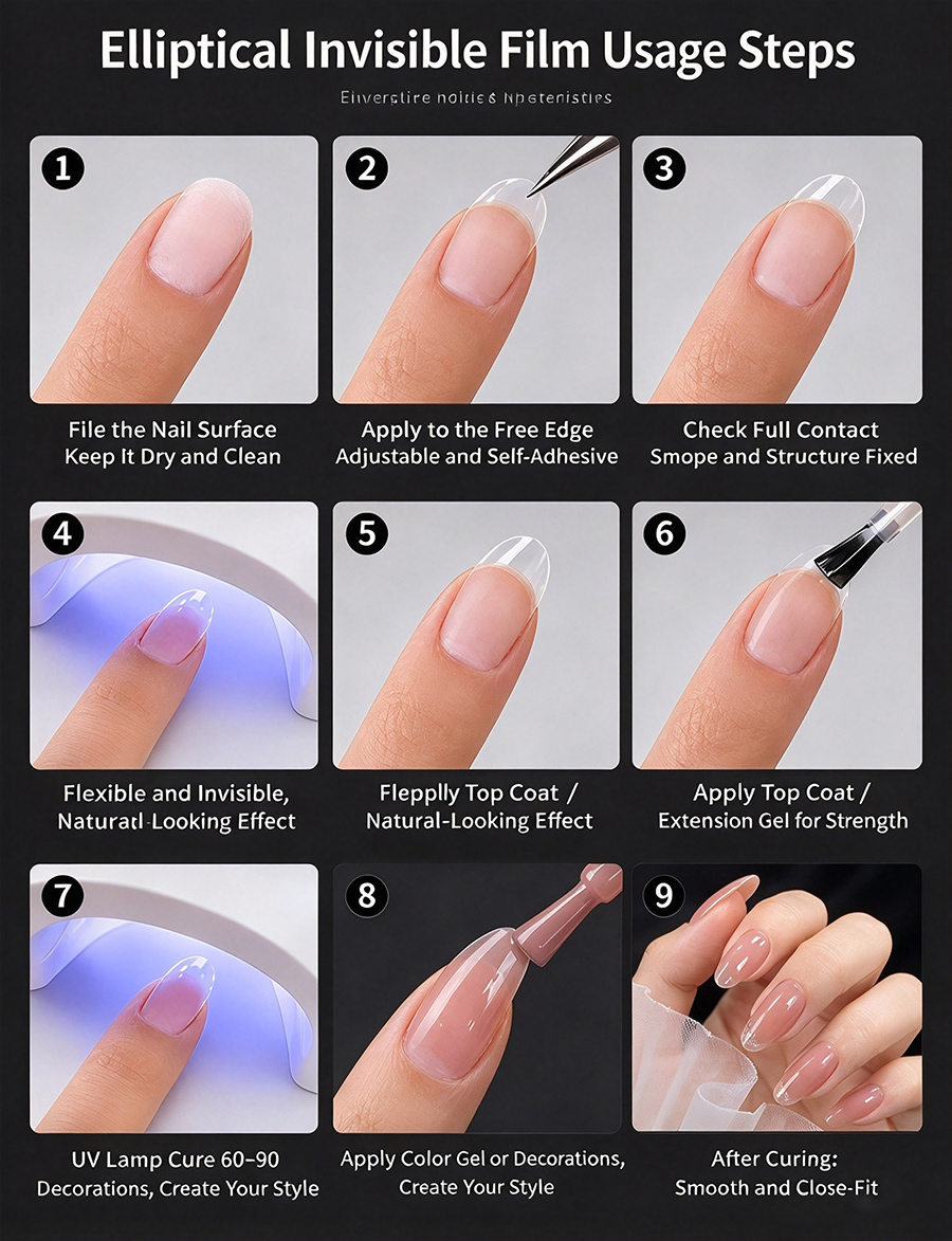 rnt-863 new invisible nail extension film