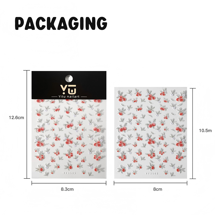 yt3983/3984 christmas gingerbread man nail art stickers