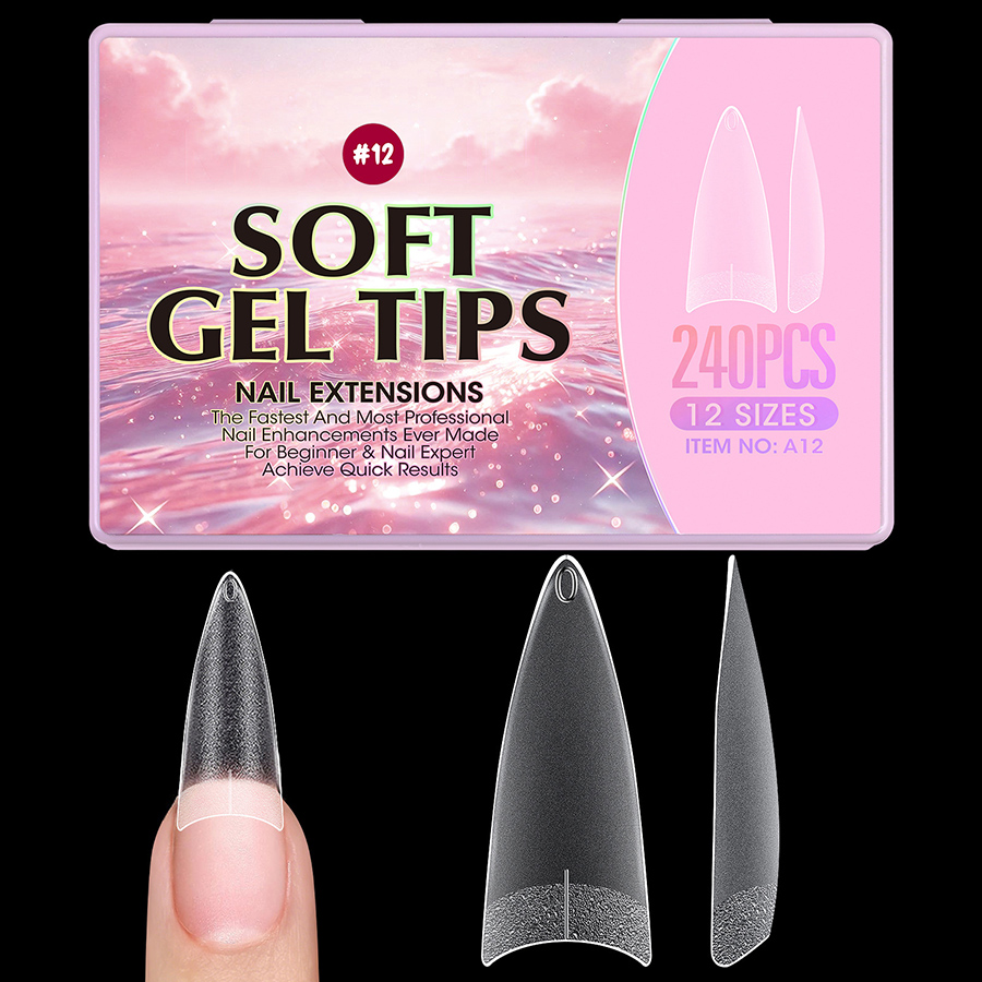 rntip-210 マットスリムストレート ガイドライン付きハーフネイルチップ(全面?半面兼用)
