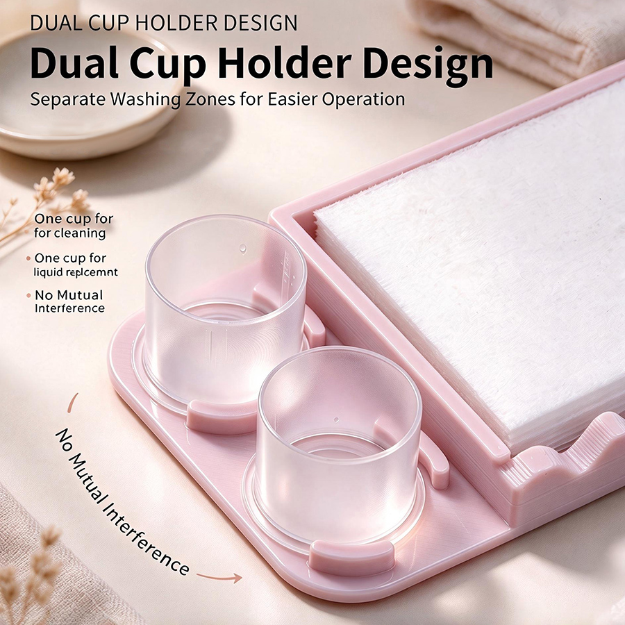 rnt-865 new multi-function nail tool, remover cotton pad rack, brush holder & dappen dish