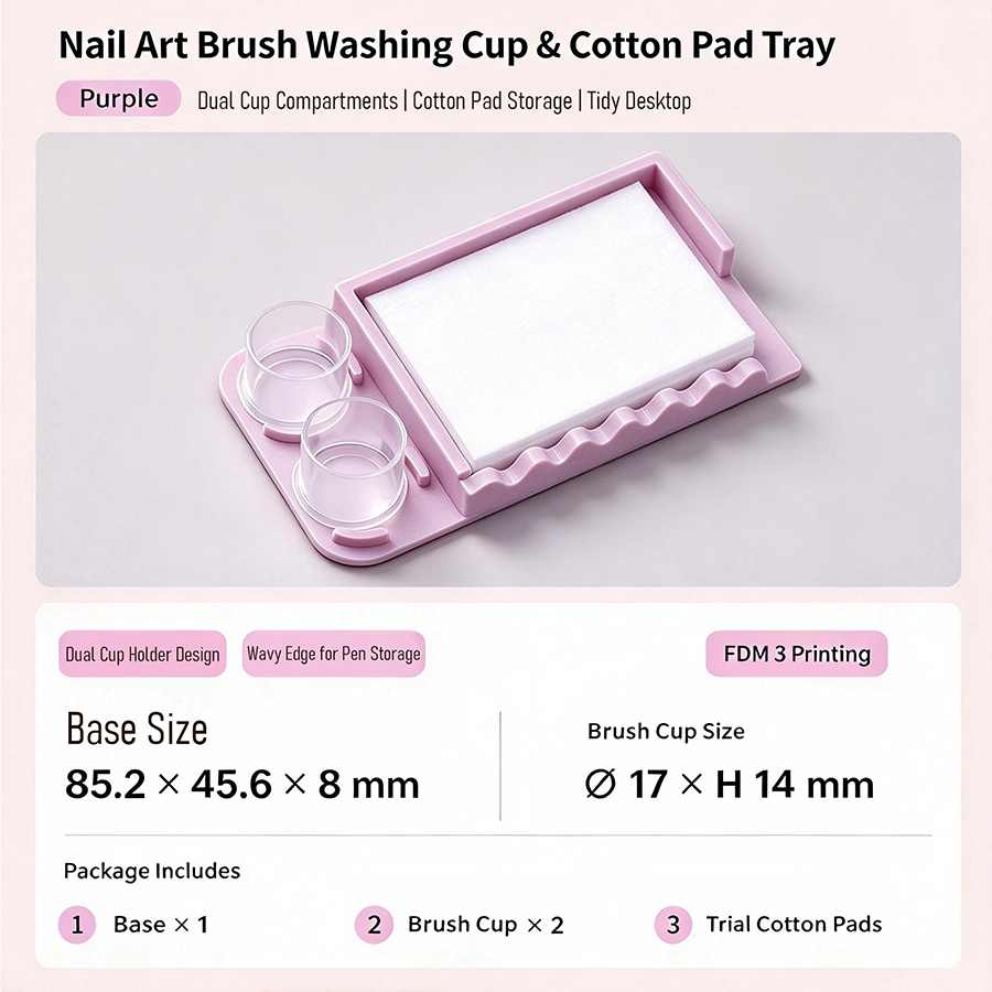 rnt-865 new multi-function nail tool, remover cotton pad rack, brush holder & dappen dish
