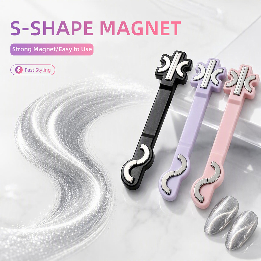 rnt-866 s-shaped ribbon cat eye nail magnet