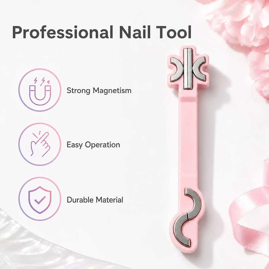 rnt-866 s-shaped ribbon cat eye nail magnet