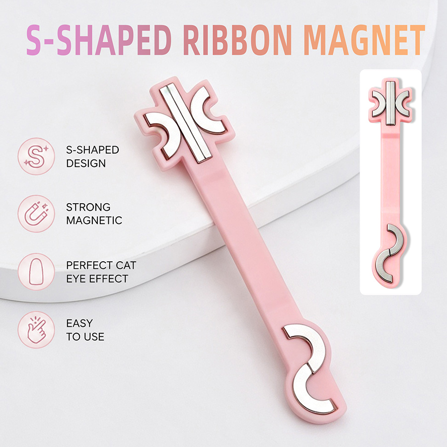 rnt-866 s-shaped ribbon cat eye nail magnet