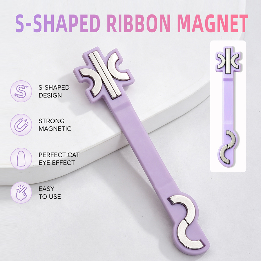 rnt-866 s-shaped ribbon cat eye nail magnet