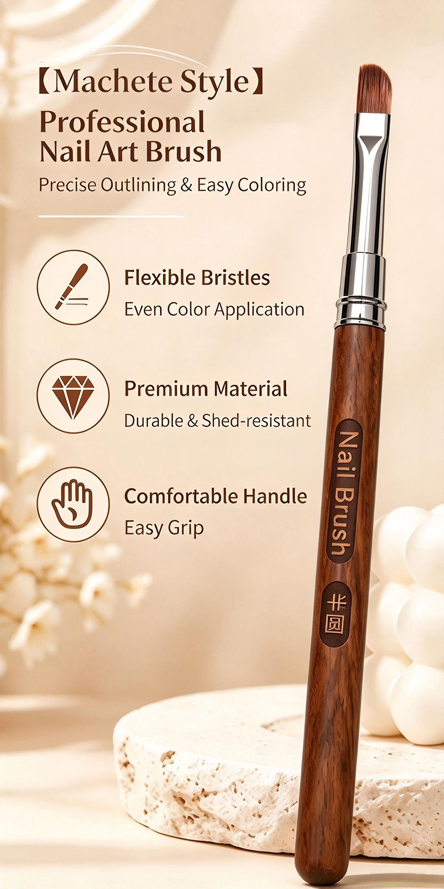 rab-65 popular large cuticle nail brush