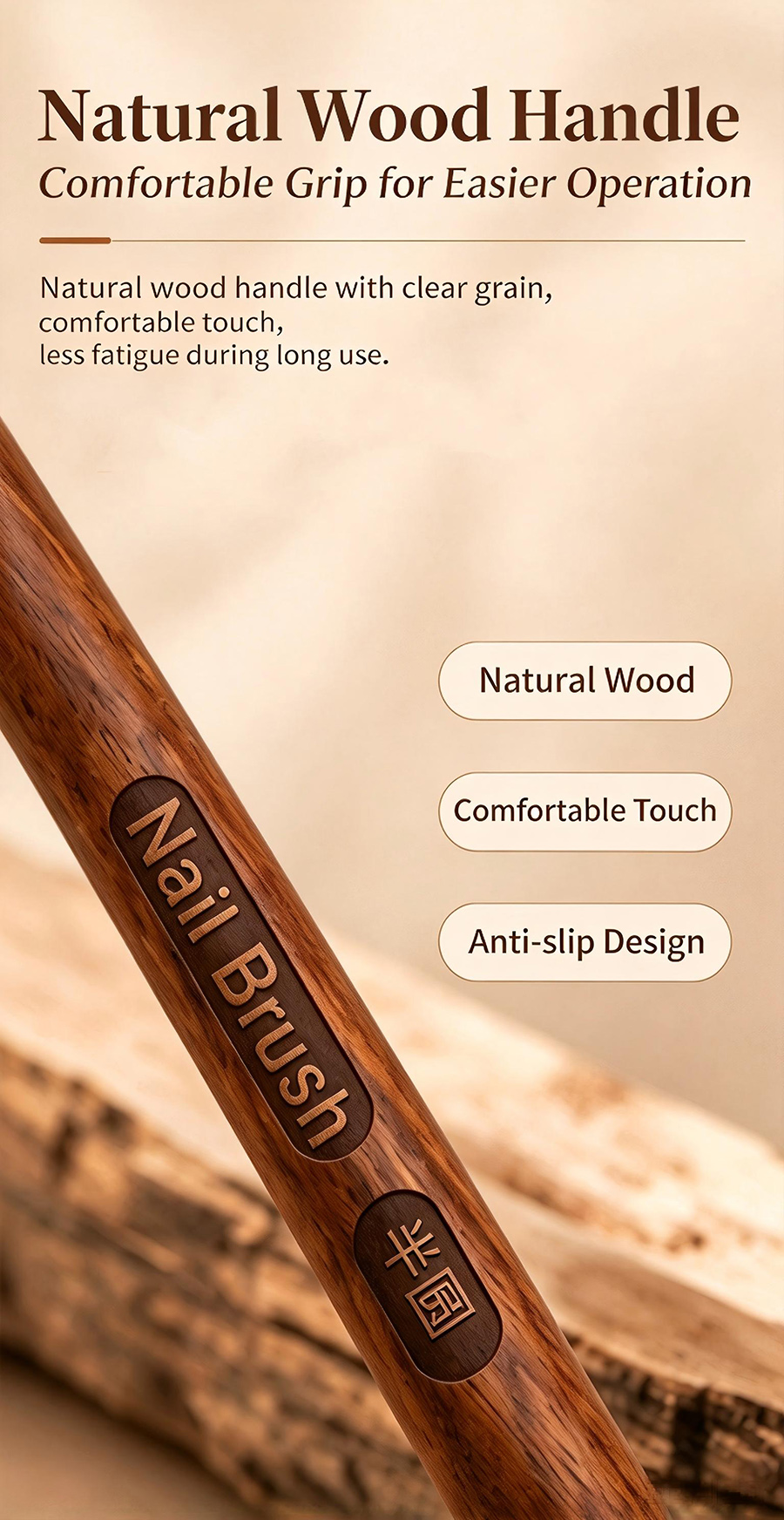 rab-65 popular large cuticle nail brush