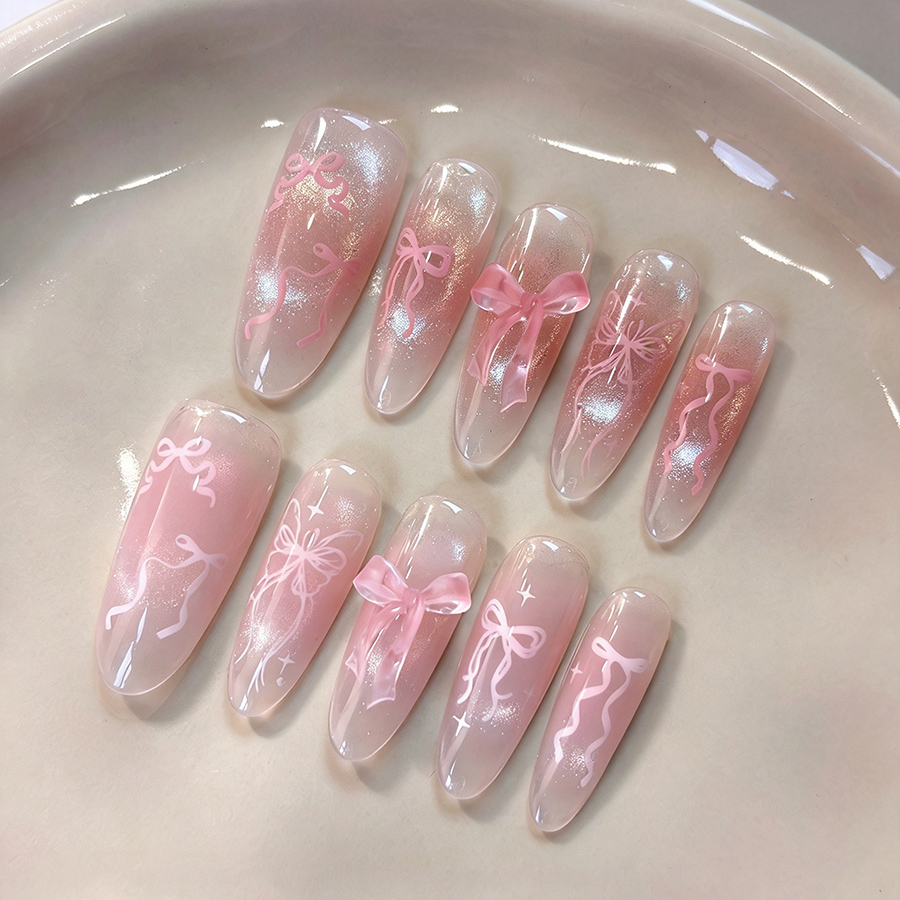 d311 soft sculpt matte bow nail charms