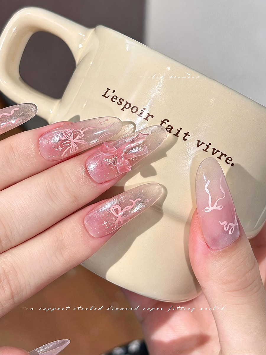d311 soft sculpt matte bow nail charms