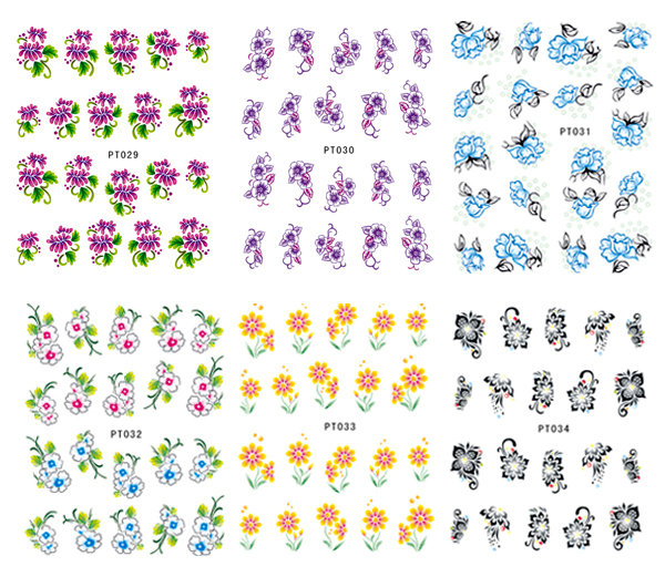 pt029-034 simulation nail sticker