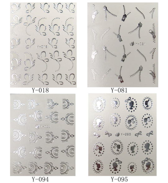 y-018/098 silver nail tattoo