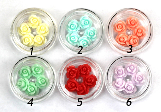rnac-90 resin nail rose flower-2