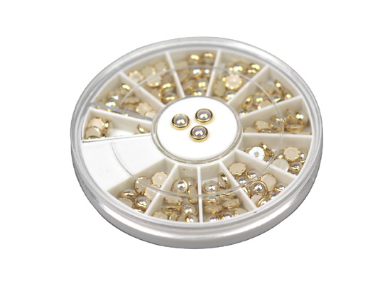 rnap-35 5mm golden lined nailart pearl