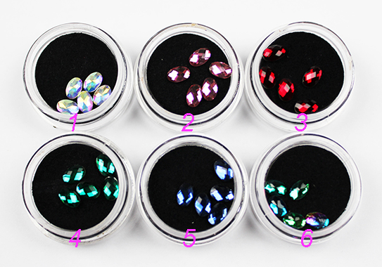 d103 oval nail art rhinestones