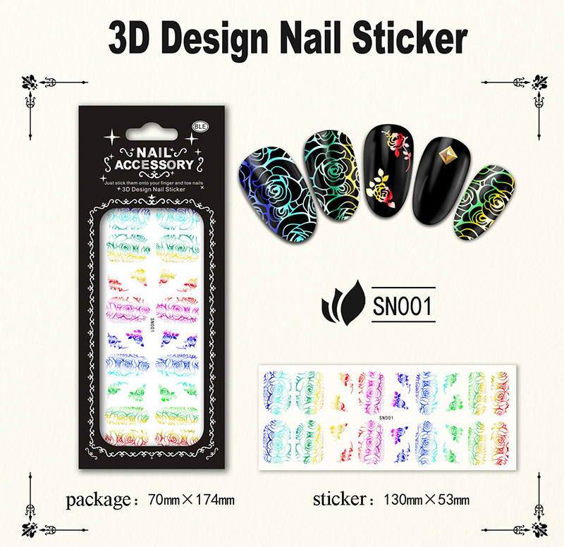 rainbow nail sticker