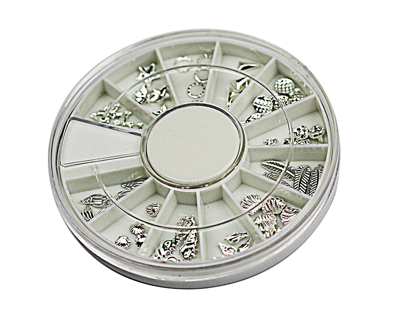 silver metallic flakes