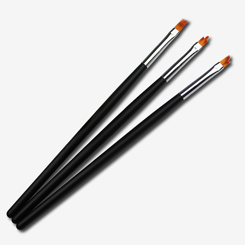 matte black nail art brush