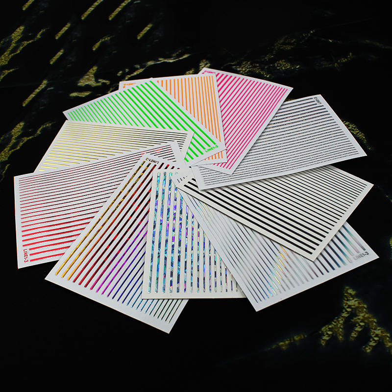 flexible nail line sticker