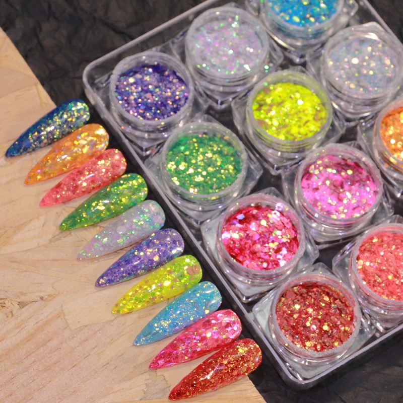 bright reflective glitter