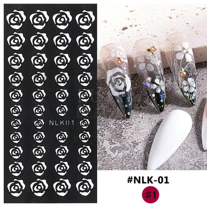 stencil print nail sticker