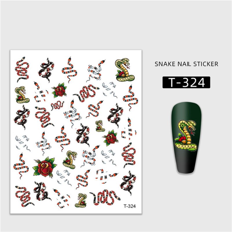 t-322-326 snake series nail sticker