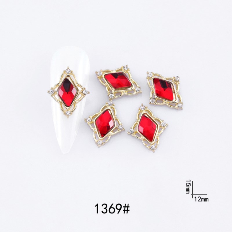 d243 big nail alloy rhinestone jewelry