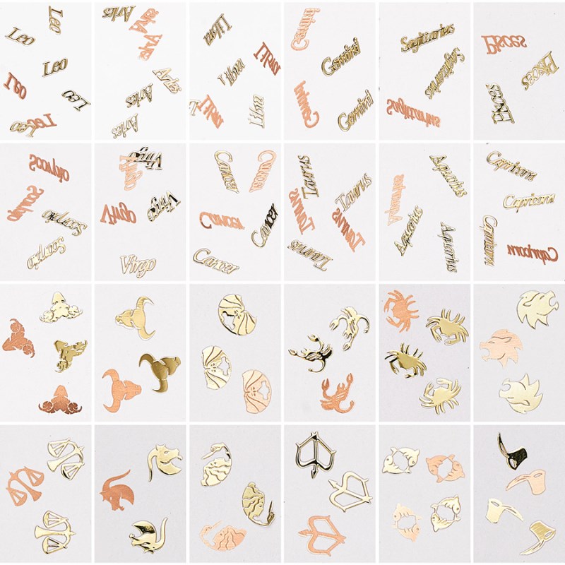 d258 12 constellation alloy nail accessories