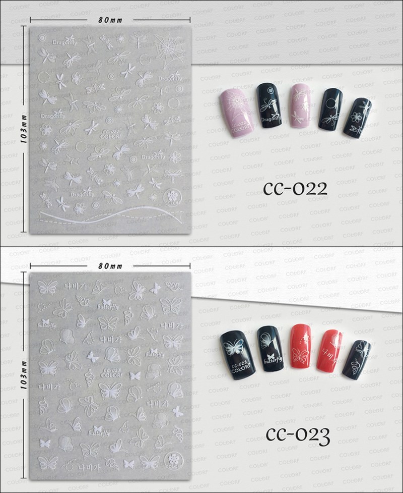 cc010-027 3d transparent crystal sticker