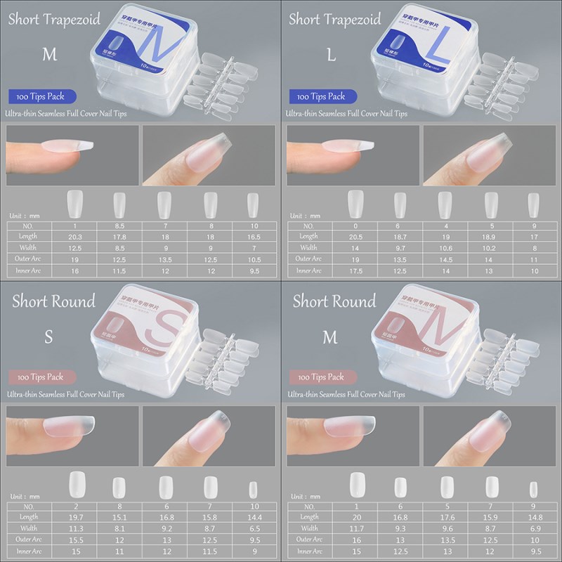 rntip-133 case packing ultra-thin matte traceless nail tips