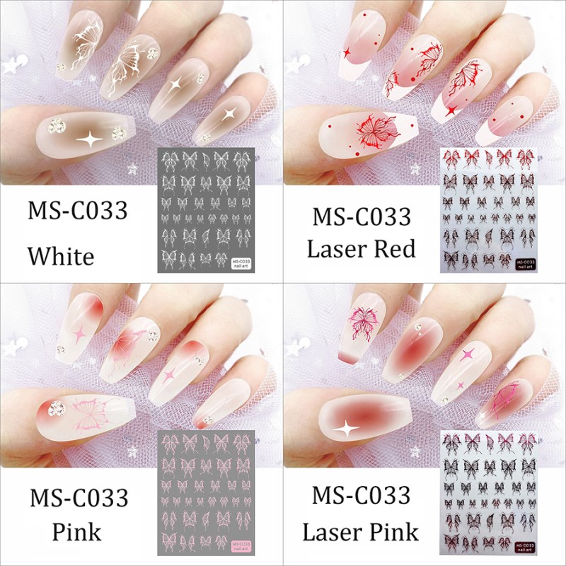 ms-c033-035 liquid butterfly nail sticker