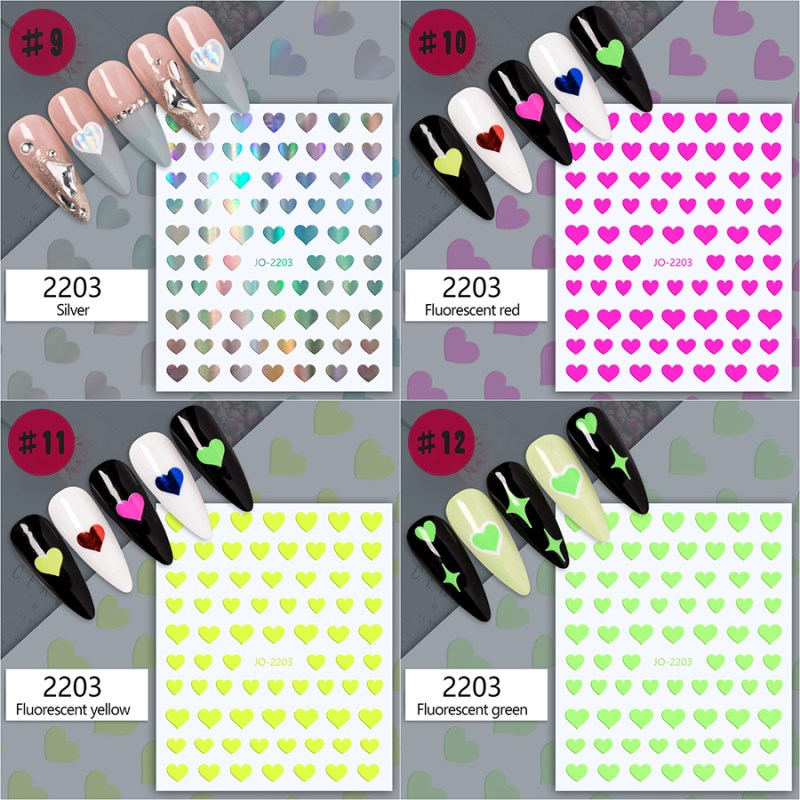 YJ-2203 Love Heart Nail Sticker