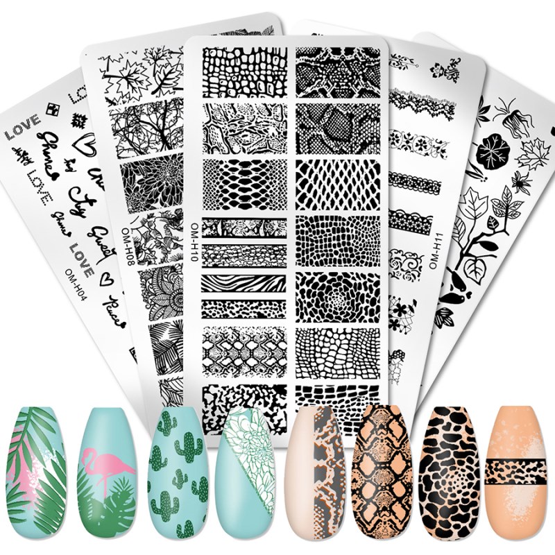 rnme-58 2023 new arrival stamping nail art plate