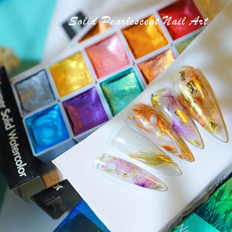 rnp-132 6-colors solid shiny pigment
