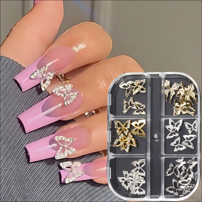 d267 butterfly diamond alloy decoration